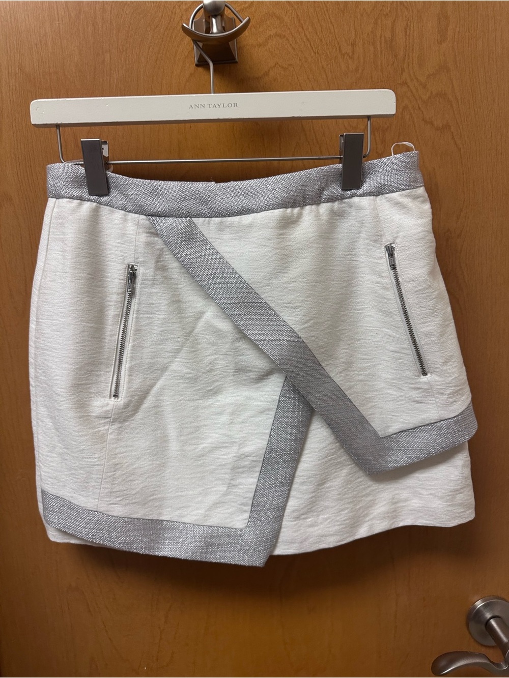 Finders Keepers White Tweed Trim Mini Skirt